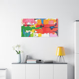 Abstract Color Splash Matte Canvas Print — Vibrant Modern Wall Art