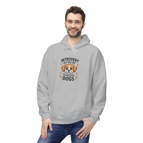 Introvert But Willing To Discuss Dogs Hoodie — Cute Dog Lover Pullover