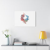 Abstract Color Splash Canvas Print — Modern Watercolor Circle Art on Matte Stretched Canvas