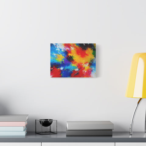 Abstract Color Splash Matte Canvas Print — Vibrant Stretched Wall Art