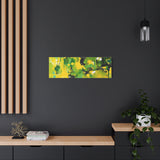 Abstract Green & Yellow Matte Canvas Print – Vibrant Modern Wall Art