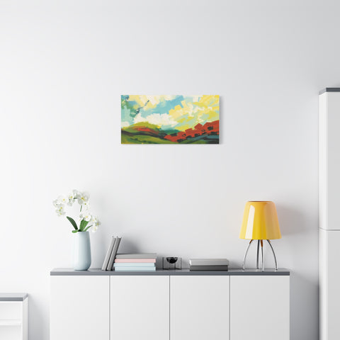 Abstract Colorful Landscape Canvas