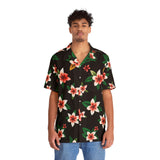 Tropical Plumeria Hawaiian Shirt — Men's Floral Aloha Button-Up
