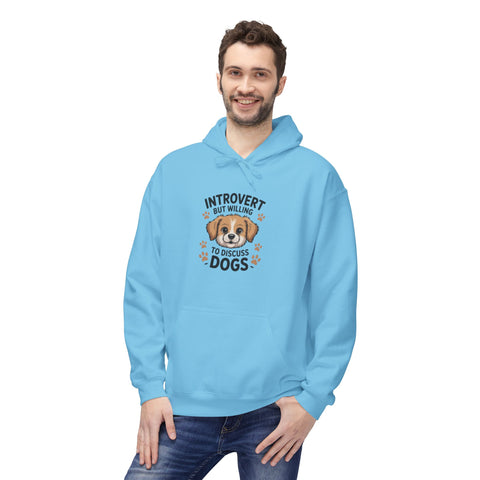 Introvert But Willing To Discuss Dogs Hoodie — Cute Dog Lover Pullover