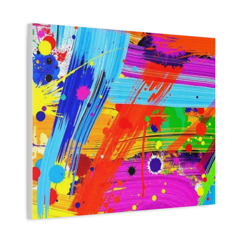 Abstract Color Splash Canvas Print — Vibrant Modern Wall Art