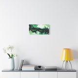 Abstract Green Brushstroke Canvas Print