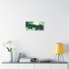Abstract Green Brushstroke Canvas Print