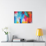 Vibrant Abstract Color Splash Matte Canvas Print