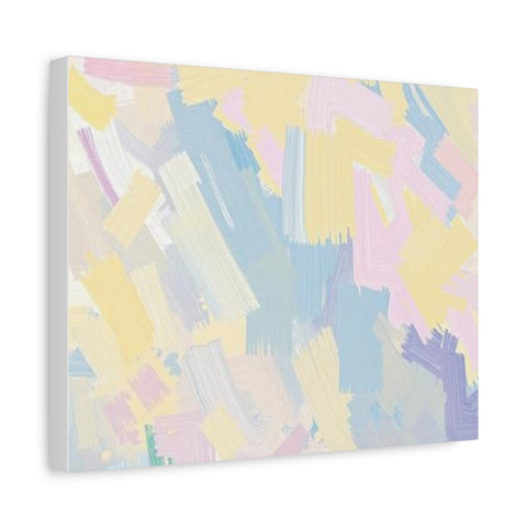 Pastel Abstract Brushstroke Canvas Wall Art