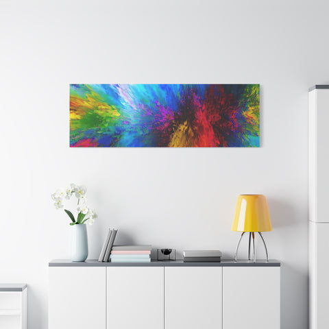 Abstract Color Explosion Matte Canvas Print