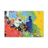 Abstract Color Splash Matte Canvas — Stretched Wall Art