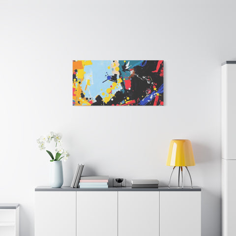 Abstract Color Splash Matte Canvas Print — Modern Stretched Wall Art