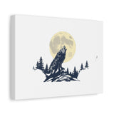 Howling Wolf Moon Matte Canvas Wall Art — Stretched 1.25"