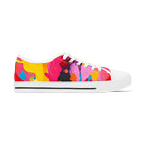 Colorful Abstract Paint Splash Women's Low Top Sneakers