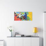 Abstract Color Splash Matte Canvas — Stretched Wall Art