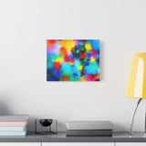 Abstract Rainbow Splash Matte Canvas Print