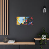 Abstract Color Splash Matte Canvas Print — Modern Stretched Wall Art