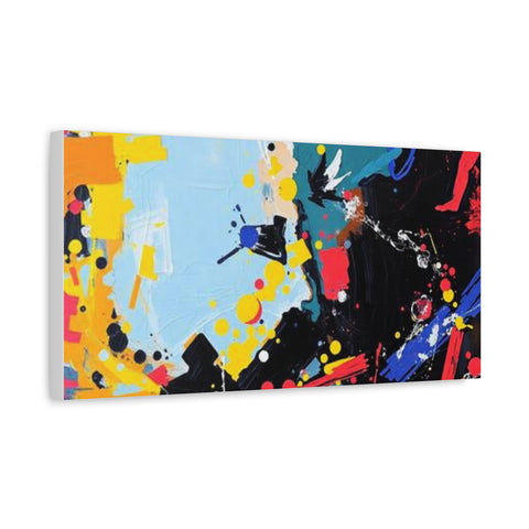 Abstract Color Splash Matte Canvas Print — Modern Stretched Wall Art