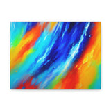 Abstract Rainbow Wave Matte Canvas Print — Vibrant Stretched Wall Art