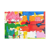 Abstract Color Splash Matte Canvas Print — Vibrant Modern Wall Art