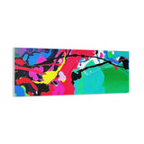Abstract Neon Splash Matte Canvas Print — Vibrant Colorful Stretched Wall Art