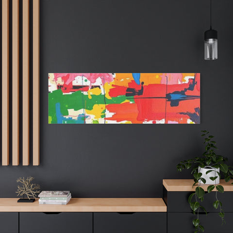 Abstract Color Splash Matte Canvas Print — Vibrant Modern Wall Art