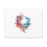 Abstract Color Splash Canvas Print — Modern Watercolor Circle Art on Matte Stretched Canvas