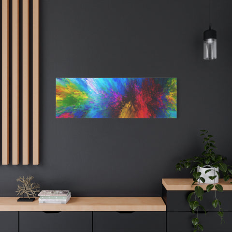 Abstract Color Explosion Matte Canvas Print