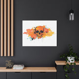Skull Art Canvas Print – Vibrant Paint-Splash Skull Wall Decor