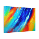 Abstract Rainbow Wave Matte Canvas Print — Vibrant Stretched Wall Art