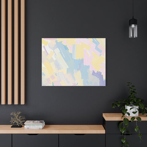 Pastel Abstract Brushstroke Canvas Wall Art