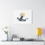Howling Wolf Moon Matte Canvas Wall Art — Stretched 1.25"