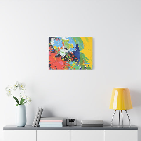 Abstract Color Splash Matte Canvas — Stretched Wall Art
