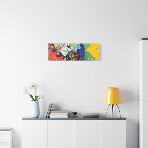 Abstract Color Splash Matte Canvas — Stretched Wall Art