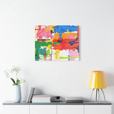 Abstract Color Splash Matte Canvas Print — Vibrant Modern Wall Art