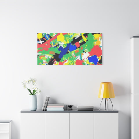 Abstract Color Splash Canvas Print — Vibrant Modern Wall Art