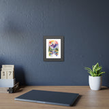 Watercolor Mountain Lake Framed Poster