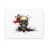 Skull Splash Art Canvas — Grunge Skull Wall Decor, Edgy Gothic Home Accent