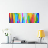 Abstract Rainbow Waves Matte Canvas Print — Vibrant Colorful Wall Art