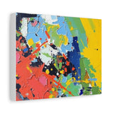 Abstract Color Splash Matte Canvas — Stretched Wall Art