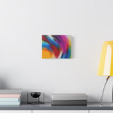 Abstract Rainbow Swirl Matte Canvas Print (Stretched)
