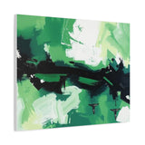 Abstract Green Brushstroke Canvas Print
