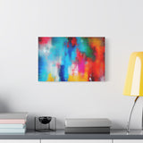 Vibrant Abstract Color Splash Matte Canvas Print