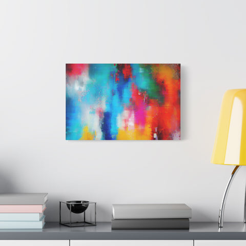 Vibrant Abstract Color Splash Matte Canvas Print