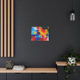Abstract Color Splash Matte Canvas Print — Vibrant Stretched Wall Art