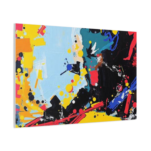 Abstract Color Splash Matte Canvas Print — Modern Stretched Wall Art