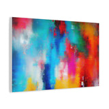 Vibrant Abstract Color Splash Matte Canvas Print