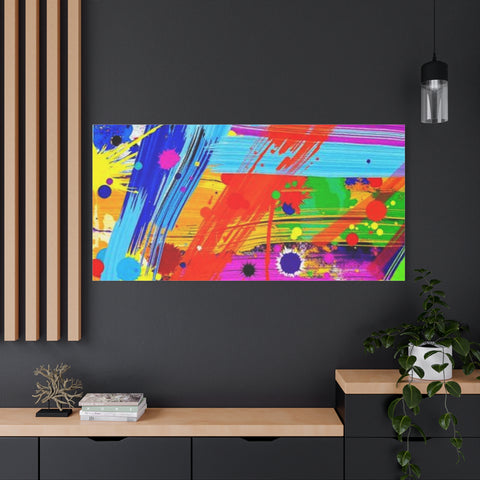 Abstract Color Splash Canvas Print — Vibrant Modern Wall Art