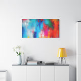 Vibrant Abstract Color Splash Matte Canvas Print