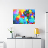 Abstract Rainbow Splash Matte Canvas Print